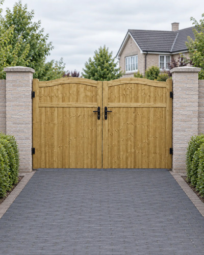 Swan neck double driveway - neck,