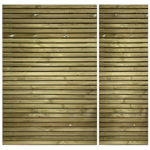 Redwood slatted driveway - slatted, gates