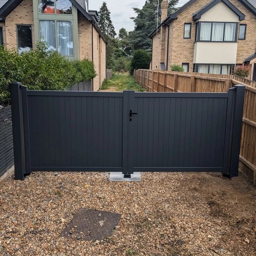 Aluminium flat top driveway - aluminium,