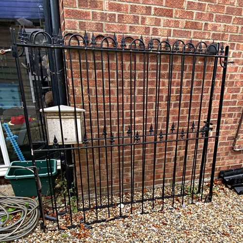 Black metal galv driveway - galv,